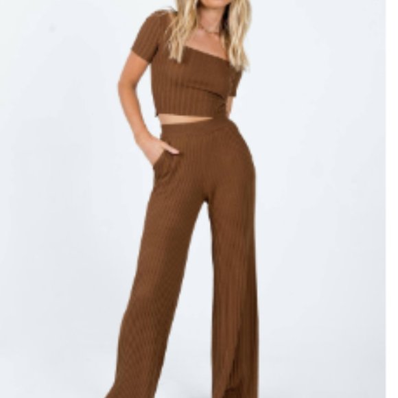 Princess Polly Pants & Jumpsuits Princess Polly Katie Set Chocolate